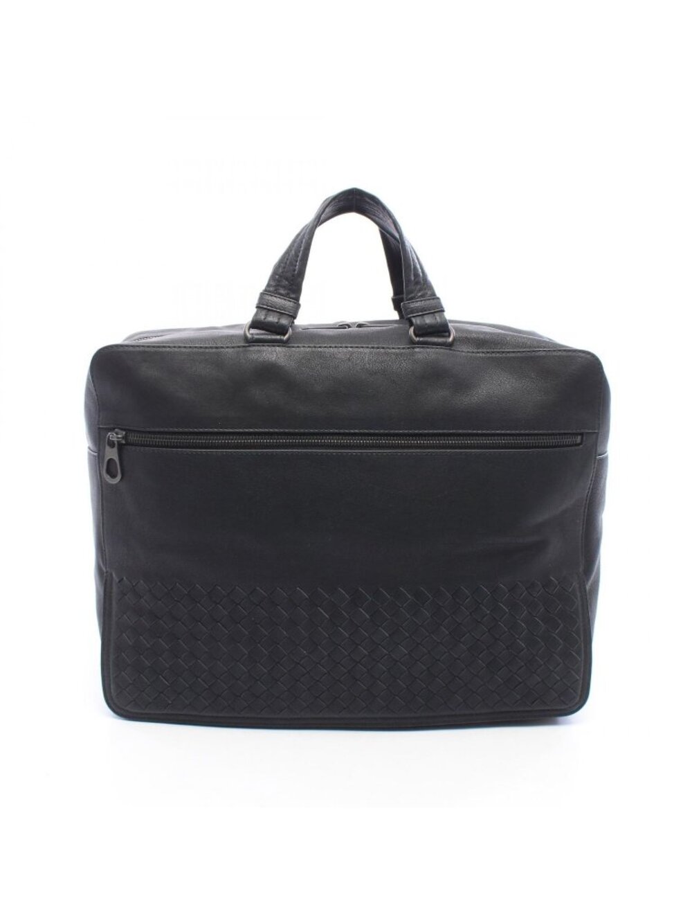Bottega Veneta Business Intrecciato Backpack Black Leather